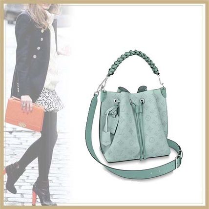 Louis Vuitton MAHINA MURIA Casual Style Leather Party Style Purses Bucket Bags 