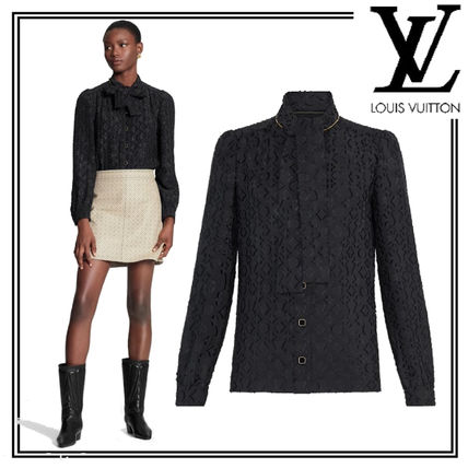 Louis Vuitton MONOGRAM 2020 21AW Monogram Silk Long Sleeves Party Style Office Style 1A8438 