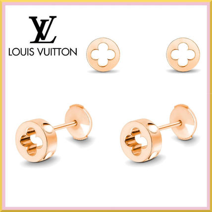 Louis Vuitton Empreinte Ear Studs Pink Gold Q96579 
