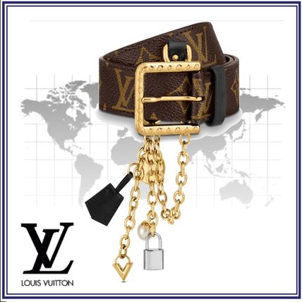 Louis Vuitton 2020 SS Monogram Casual Style Blended Fabrics Leather Belts 