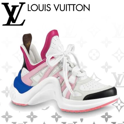 Louis Vuitton Rubber Sole Unisex Studded Street Style Low Top Sneakers 1A87ML 