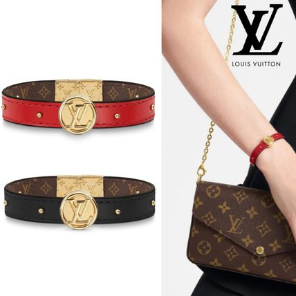 Louis Vuitton Bangles Casual Style Blended Fabrics Leather Office Style 