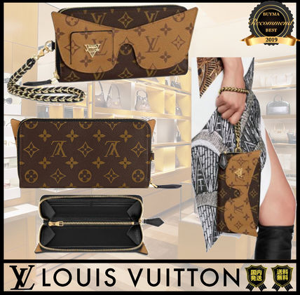 Louis Vuitton 2020 Cruise Monogram Bi color Chain Leather Long Wallet Chain Wallet 