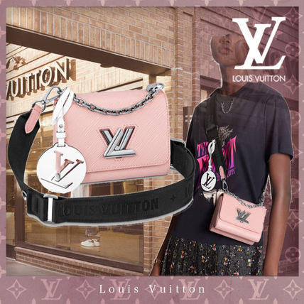 Louis Vuitton TWIST 2020 21AW Blended Fabrics 3WAY Chain Plain Leather Elegant Style M56887 