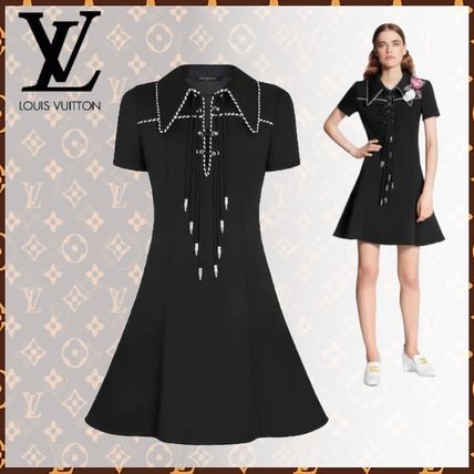 Louis Vuitton 2020 SS Short Casual Style Wool Silk Blended Fabrics Flared 