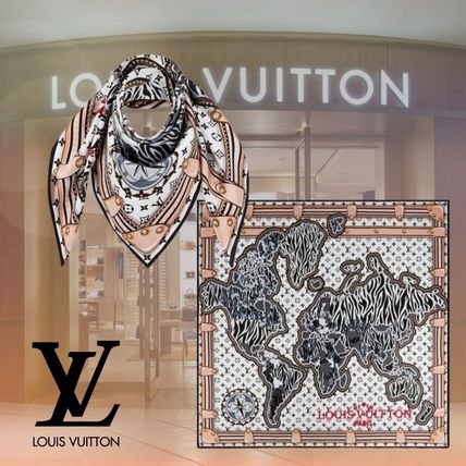 Louis Vuitton Monogram Silk Logo Lightweight Scarves  Shawls M76397 