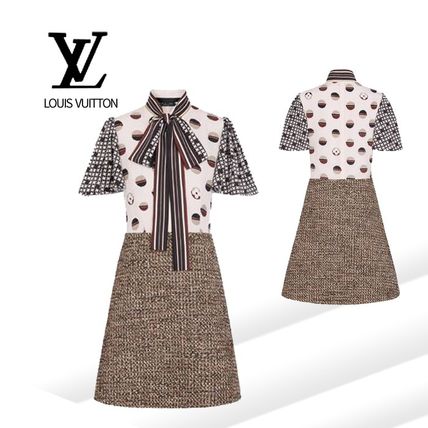 Louis Vuitton 2020 21AW Monogram Wool With Jewels Dresses 1A840E 