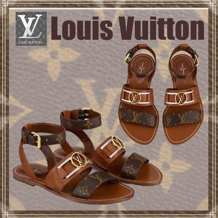 Louis Vuitton Monogram Party Style Office Style Elegant Style Logo Sandals 1A677M 