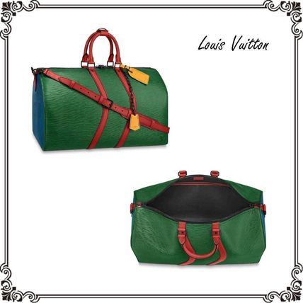 Louis Vuitton EPI 2020 SS Unisex A4 2WAY Bi color Plain Leather Crossbody Logo 