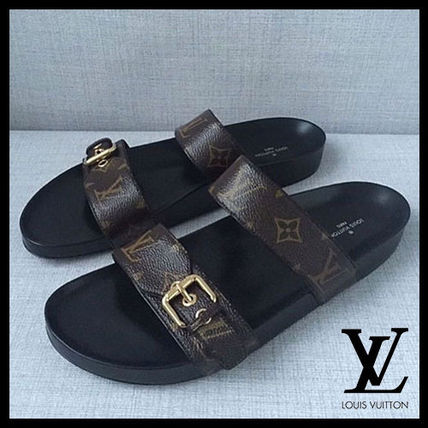Louis Vuitton MONOGRAM 2020 SS Monogram Leather Logo Sandals 1A3R5L 