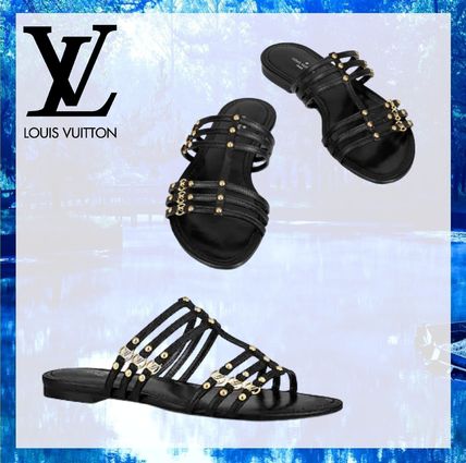 Louis Vuitton 2020 SS Casual Style Leather Logo Sandals 1A86K0 