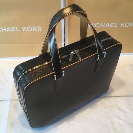 Louis Vuitton Monogram Casual Style Unisex Calfskin Blended Fabrics A4 