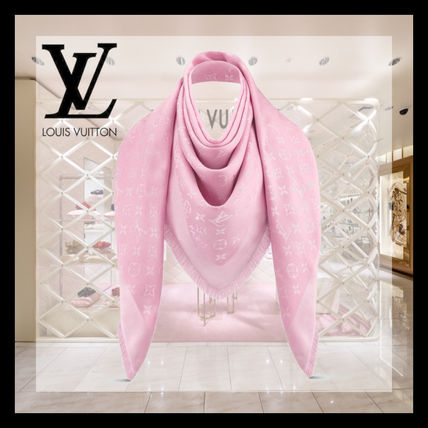 Louis Vuitton 2020 SS Monogram Unisex Wool Silk Street Style Logo M73654 