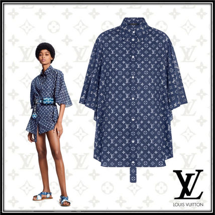 Louis Vuitton 2020 SS Monogram Cotton Logo Shirts  Blouses