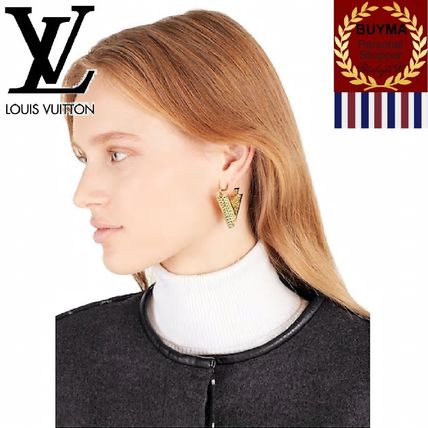Louis Vuitton 2019 SS Essential V Guilloche Earrings M64270 