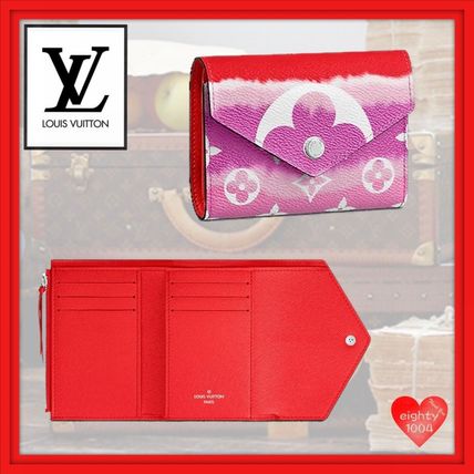 Louis Vuitton PORTEFEUILLE COMETE 2020 SS Stripes Monogram Canvas Blended Fabrics Street Style Tie dye M68842 