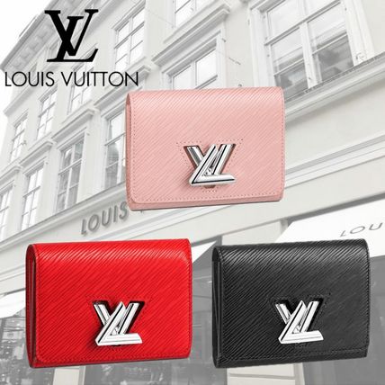 Louis Vuitton TWIST Unisex Leather Logo Folding Wallets M64413 M62934 