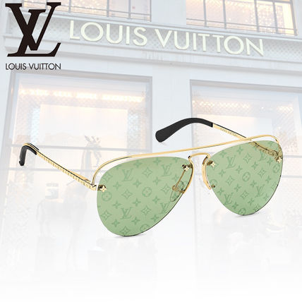 Louis Vuitton MONOGRAM Studded Tear Drop Sunglasses 