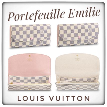 Louis Vuitton DAMIER AZUR 2020 SS Emilie Wallet N63546 N41625 