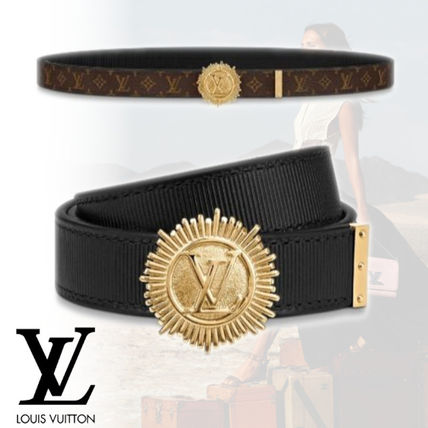 Louis Vuitton MONOGRAM 2019 20AW Monogram Bi color Leather Logo Belts