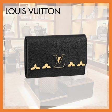 Louis Vuitton TAURILLON 2020 SS Plain Leather Folding Wallet Small Wallet Logo M67886 
