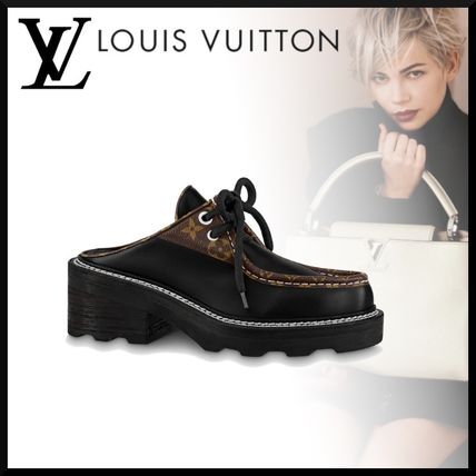 Louis Vuitton Monogram Leather Logo Loafer  Moccasin Shoes 1A63Y9 