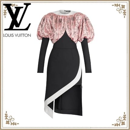 Louis Vuitton Embroidered Asymmetric Dress 1A6351 