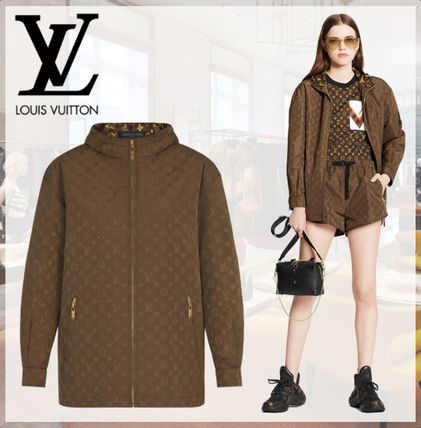 Louis Vuitton MONOGRAM Monogram Silk Street Style Long Sleeves Medium Nylon Jacket 
