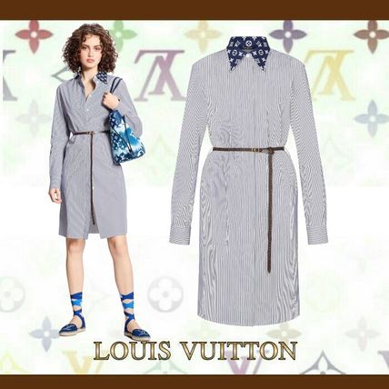 Louis Vuitton 2020 SS Stripes Monogram Casual Style Long Sleeves Cotton Medium