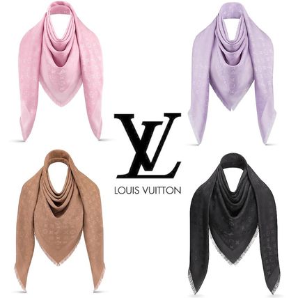 Louis Vuitton MONOGRAM Monogram Wool Silk Shawls M74752 M75872 M73654 M73655 