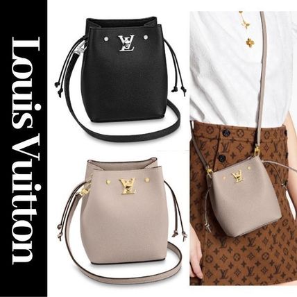 Louis Vuitton LOCKME 2020 SS 2WAY Plain Leather Crossbody Logo Shoulder Bags 