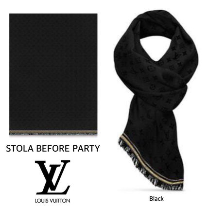 Louis Vuitton MONOGRAM Monogram Casual Style Unisex Cashmere Street Style 