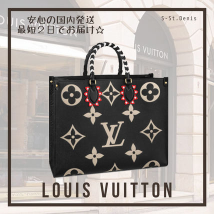 Louis Vuitton MONOGRAM 2020 21AW Monogram Blended Fabrics A4 Leather Elegant Style Logo Totes M45373 