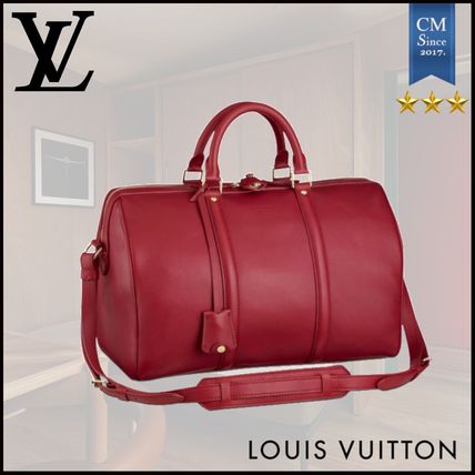 Louis Vuitton 2020 SS Unisex 2WAY Plain Leather Crossbody Logo Boston  Duffles 