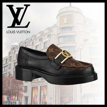 Louis Vuitton 2020 21AW Casual Style Plain Leather Logo Loafer  Moccasin Shoes 1A7TXQ 