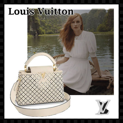Louis Vuitton CAPUCINES 2020 SS Casual Style 2WAY Plain Leather Party Style Elegant Style M57228 