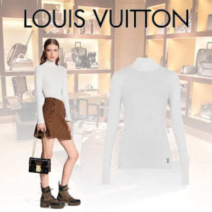 Louis Vuitton Casual Style Wool Silk Rib Long Sleeves Plain Medium 1A4PHB 