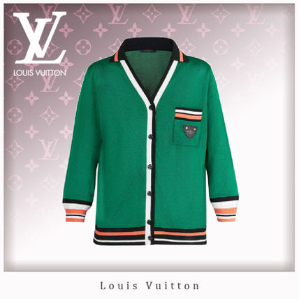 Louis Vuitton 2020 SS Cardigan With Striped Ribbed Hems 1A61QW 1A61QV 1A61QU 