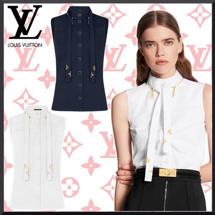 Louis Vuitton 2020 SS Casual Style Sleeveless Plain Cotton Medium Elegant Style 1A7SX0 1A7SX6 