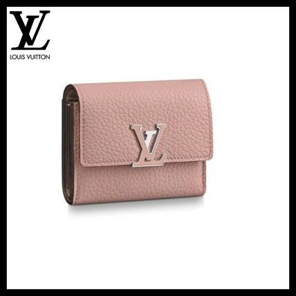 Louis Vuitton CAPUCINES 2020 SS Calfskin Plain Leather Folding Wallets M68588 