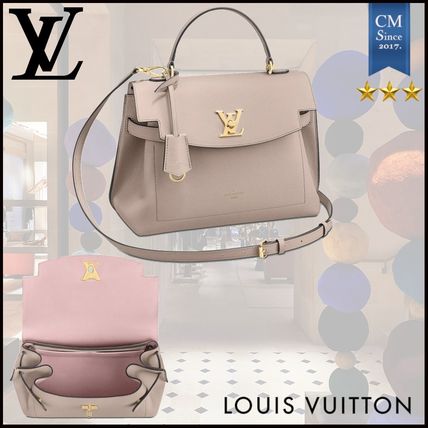 Louis Vuitton LOCKME 2WAY Leather Crossbody Logo Handbags 