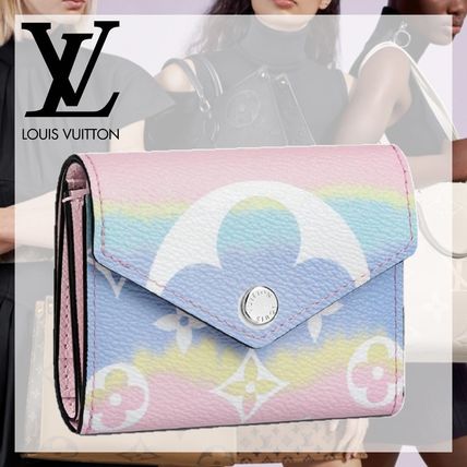 Louis Vuitton 2020 SS Monogram Canvas Tie dye Folding Wallet Small Wallet 