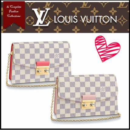 Louis Vuitton DAMIER AZUR 2020 SS Croisette Chain Wallet N60357 N60358 