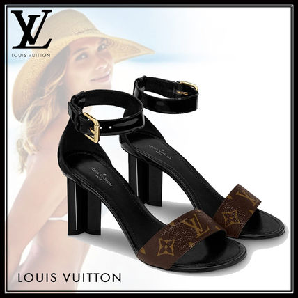 Louis Vuitton MONOGRAM 2020 SS Monogram Leather Logo Sandals 1A66ZK 