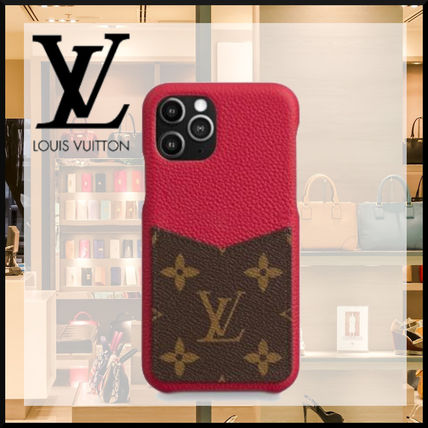 Louis Vuitton 2020 SS Monogram Unisex Logo iPhone 11 Pro Smart Phone Cases M69095         