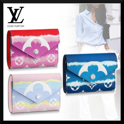 Louis Vuitton 2020 SS Monogram Canvas Tie dye Leather Small Wallet Folding Wallets M69113 M69112 M68842 