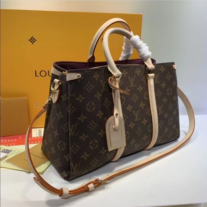 Louis Vuitton MONOGRAM 2019 20AW Monogram Canvas Blended Fabrics 3WAY Bi color Leather 
