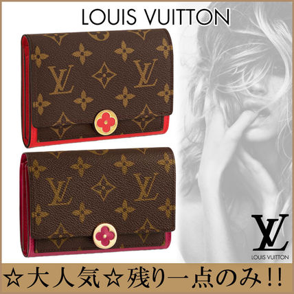 Louis Vuitton 2020 SS Monogram Leather Folding Wallet Folding Wallets M64588 M64587 