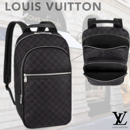 Louis Vuitton DAMIER INFINI 2020 SS Casual Style A4 Leather Logo Backpacks N40311 