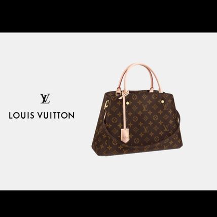 Louis Vuitton MONTAIGNE Monogram Casual Style Canvas 2WAY Leather Elegant Style 